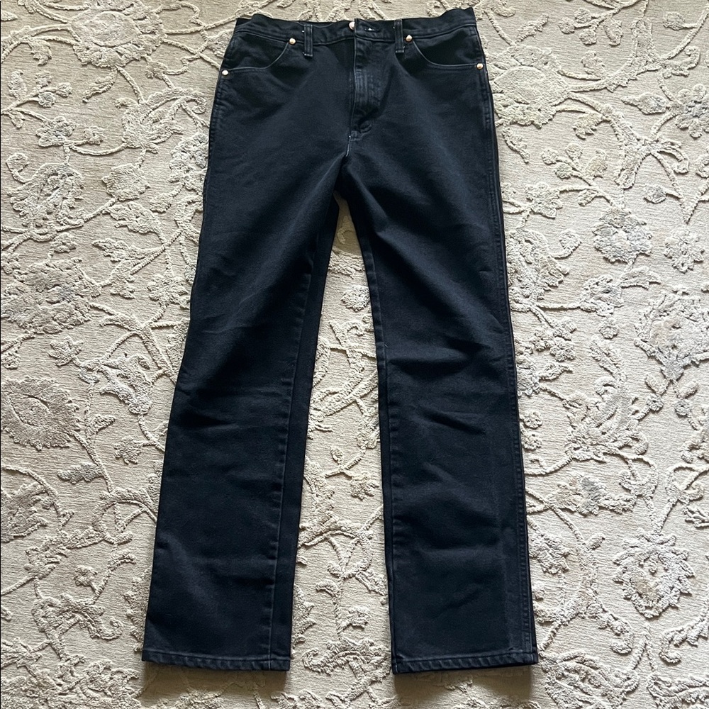 Wrangler 938BLK 32x34 Men's Black Dark Jeans